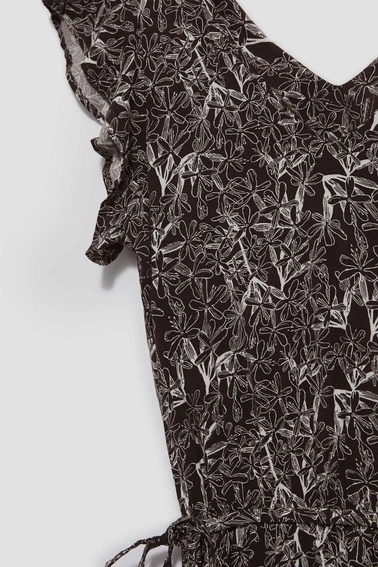 Sukienka maxi ciemnbrązowa