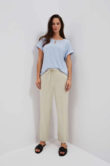 Ażurowa bluzka jasno-błekitna