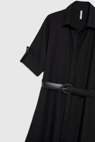 Szmizjerka midi czarna