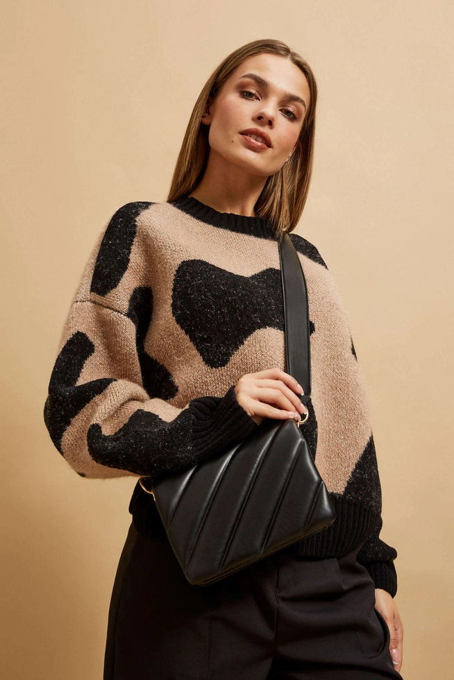 Torebka na ramię z szerokim paskiem