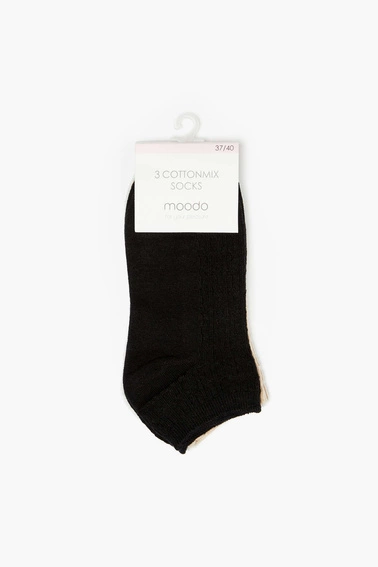 3 pack gładkich skarpetek