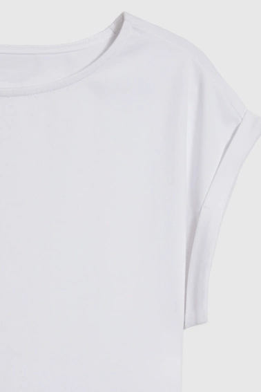 T-shirt z bawełny biały