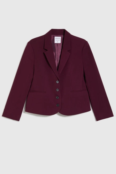 Krótka marynarka burgundowa