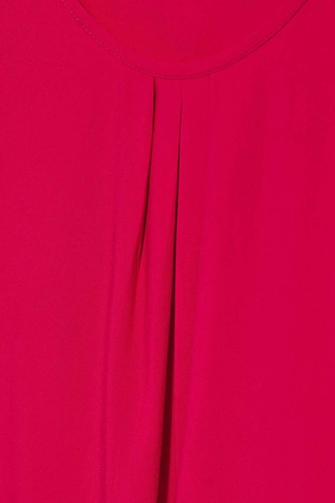 Luźna koszula z krótkim rękawem truskawkowa