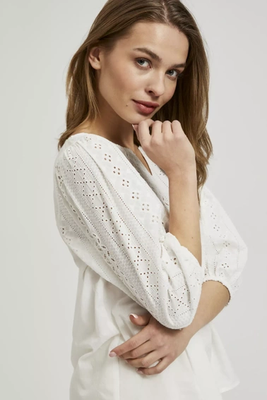 Koszula z rękawami 3/4 biała