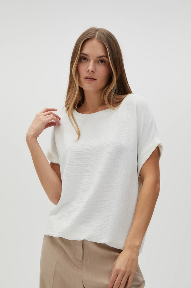 Koszula z krótkimi rękawami biała