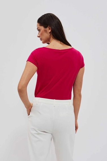 Gładki t-shirt truskawkowy