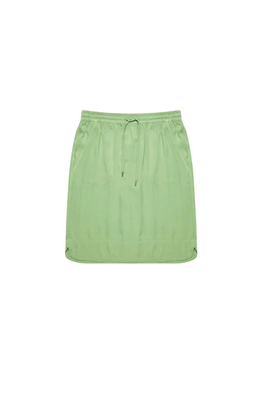 Spódnica z kieszeniami malahitowa