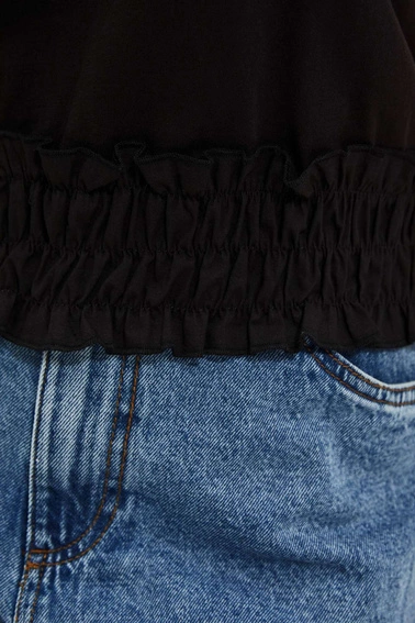 Gładka bluzka czarna