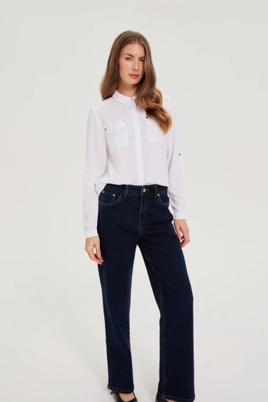 Koszula z wiskozy biała