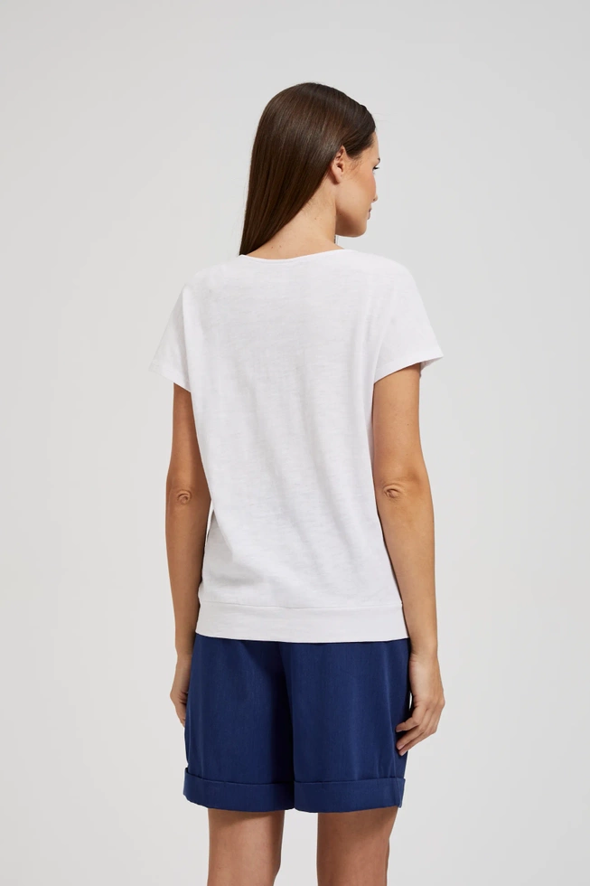 Bluzka z krótkimi rękawami biała