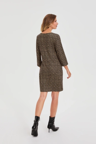 Sukienka w drobny wzór czarna