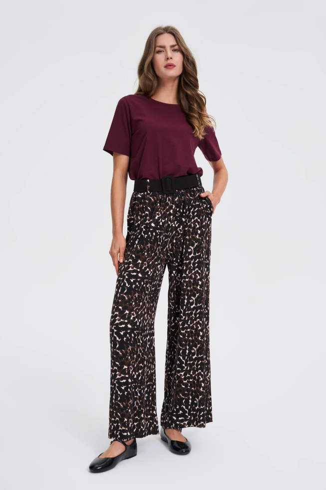 Gładki t-shirt burgunowy