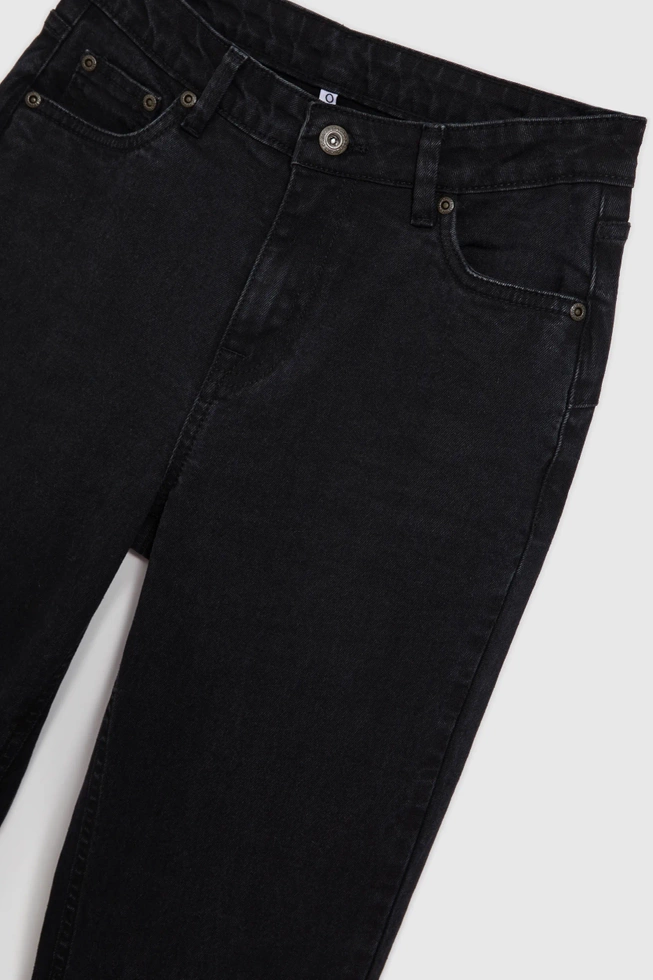 Gładkie jeansy bootcut czarne