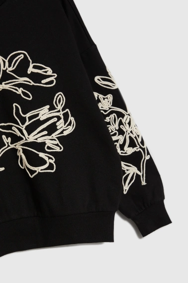  Bluza z aplikacją czarna