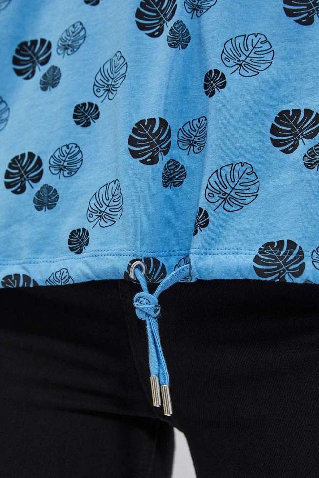 T-shirt z nadrukiem błękitny