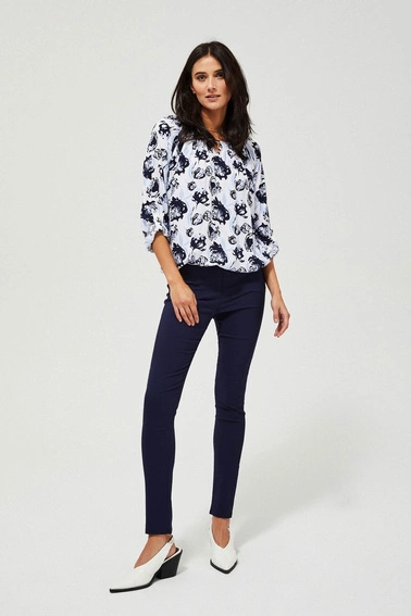 Bluzka koszulowa z ozdobnym dekoltem