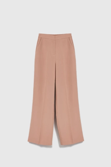 Eleganckie spodnie w kant jasnobrązowe