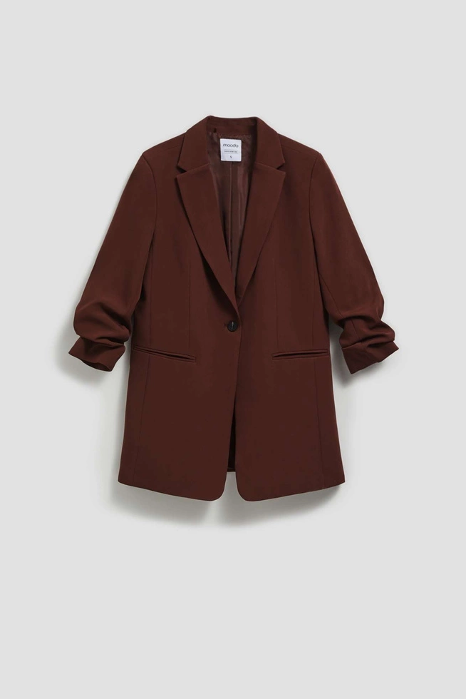 Jednorzędowa marynarka z rekawami 3/4