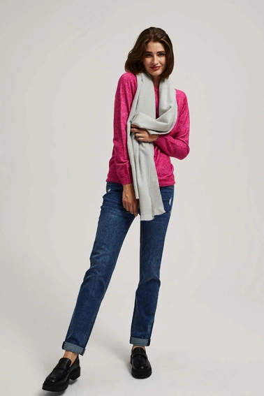 Gładki szalik szary