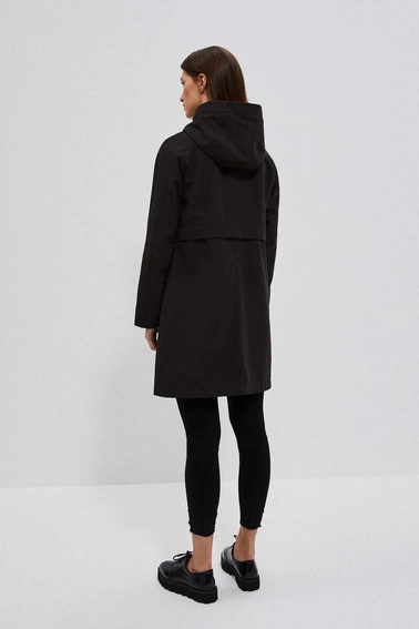 Parka z kapturem czarna