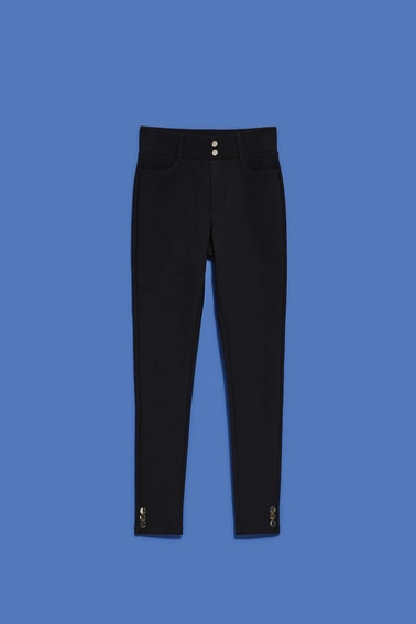 Gładkie spodnie typu rurki