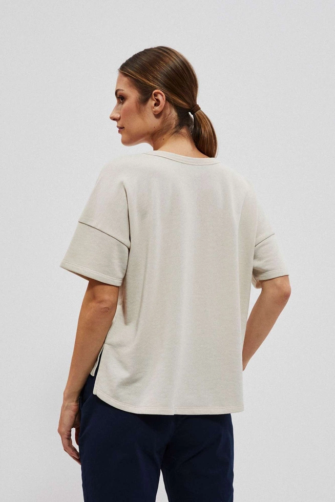 Bluza z nadrukiem piaskowa