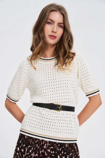 Pasek w zwierzęcy wzór czarny