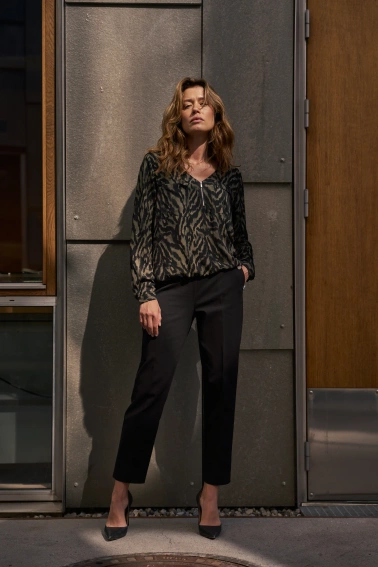 Koszula z wiskozy oliwkowa 