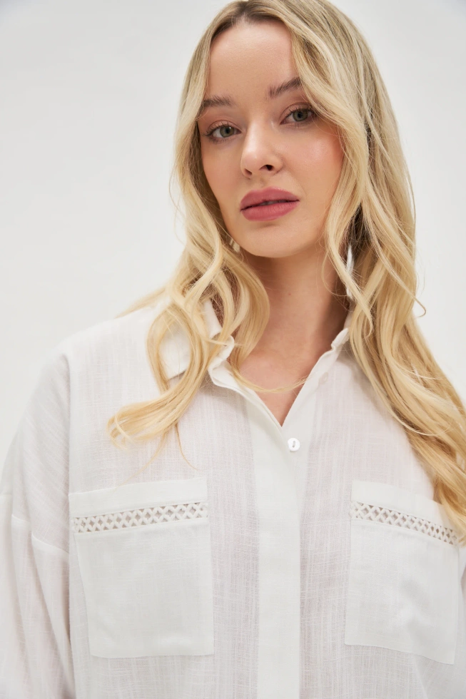 Krótka koszula biała