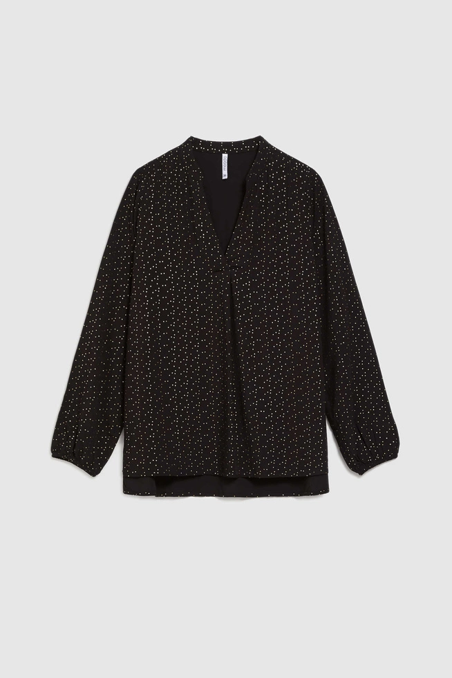 Koszula z dekoltem w serek czarna