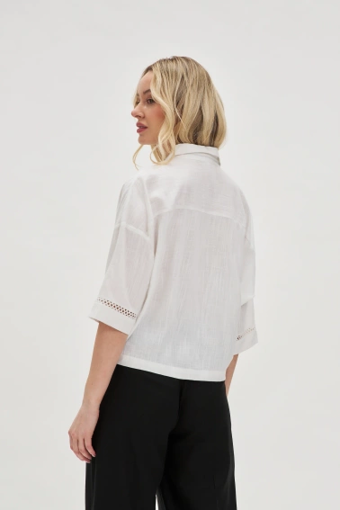 Krótka koszula biała