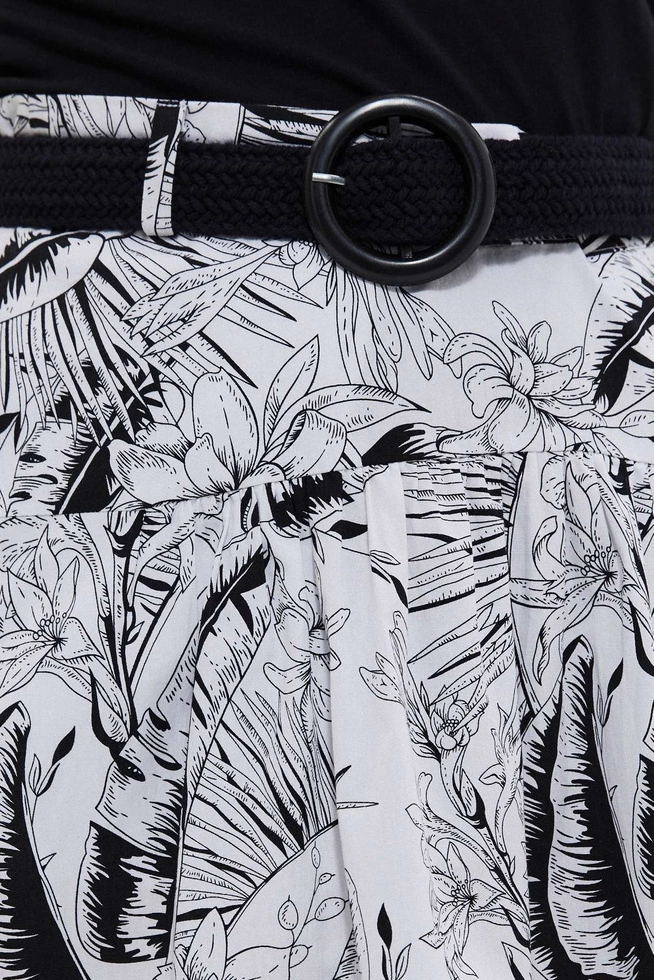 Wzorzysta spódnica czarno-biała