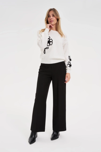 Spodnie z szerokimi nogawkami czarne