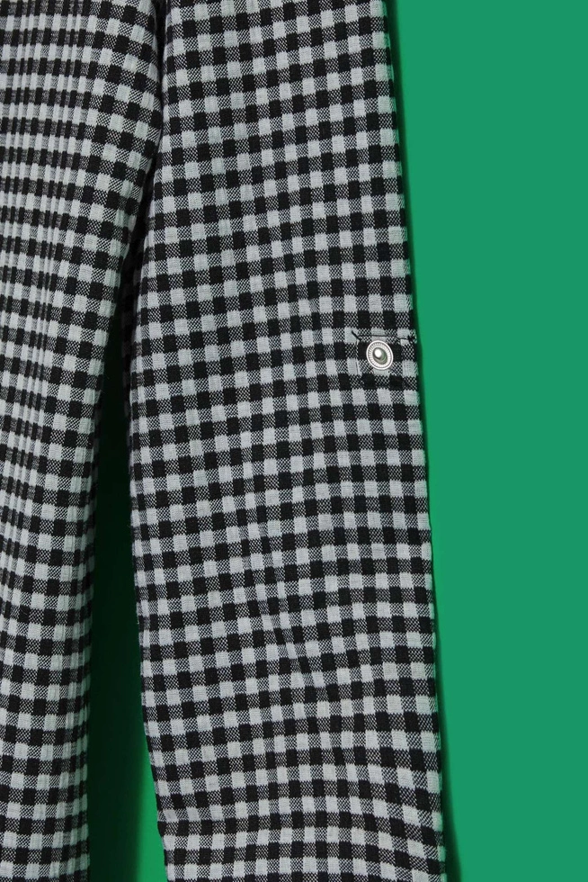 Marynarka w drobną kratę czarno-biała