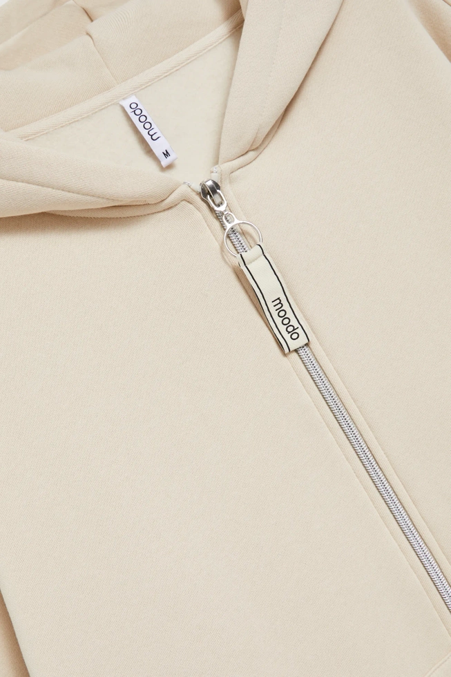 Bluza oversize z kapturem beżowa