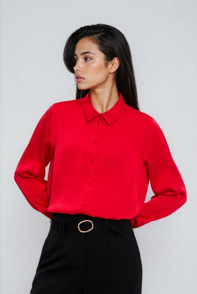 Koszula gładka czerwona