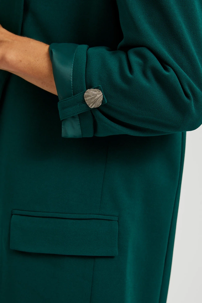 Marynarka z rękawami 3/4 zielona