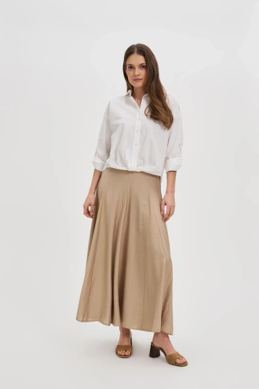 Spódnica midi beżowa