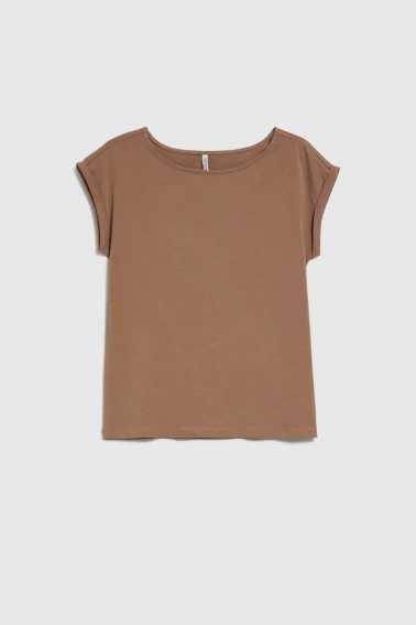 Bawełniany t-shirt beżowy