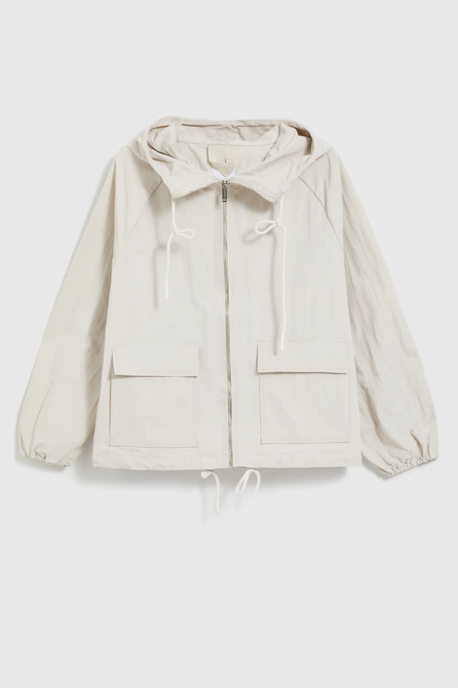Kurtka z kapturem beżowa