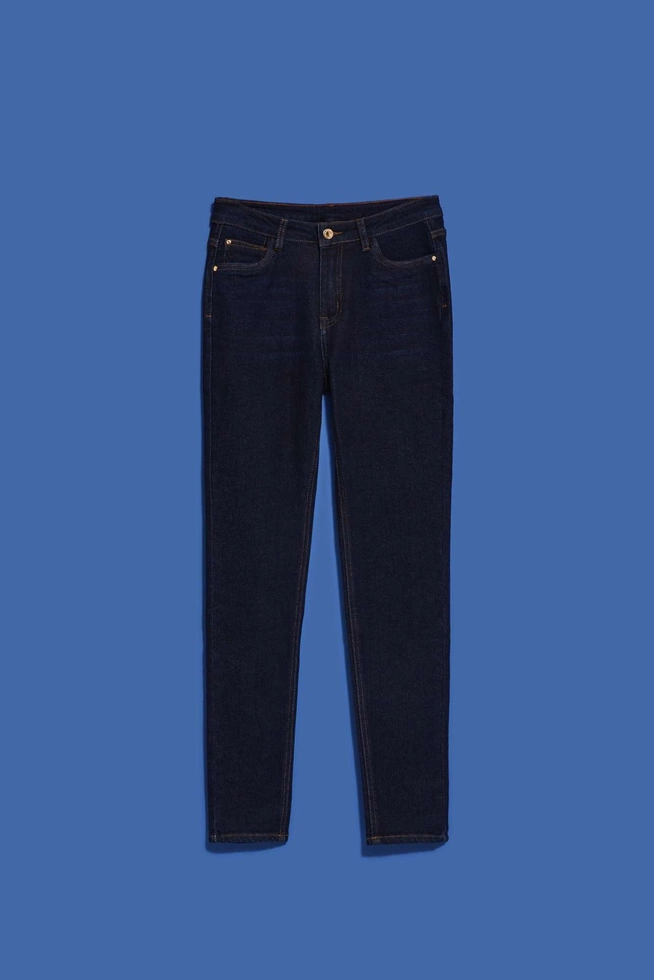 Jeansy z prostą nogawką szafirowe