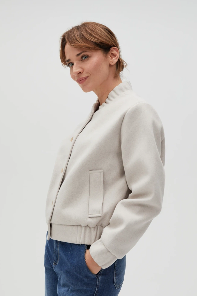 Kurtka bomberka damska beżowa