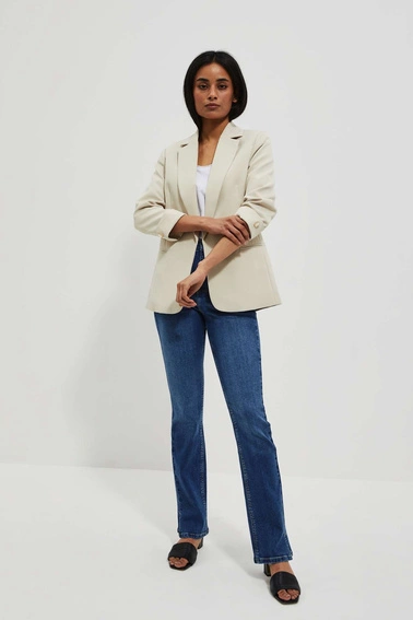 Marynarka z rękawem 3/4 piaskowa