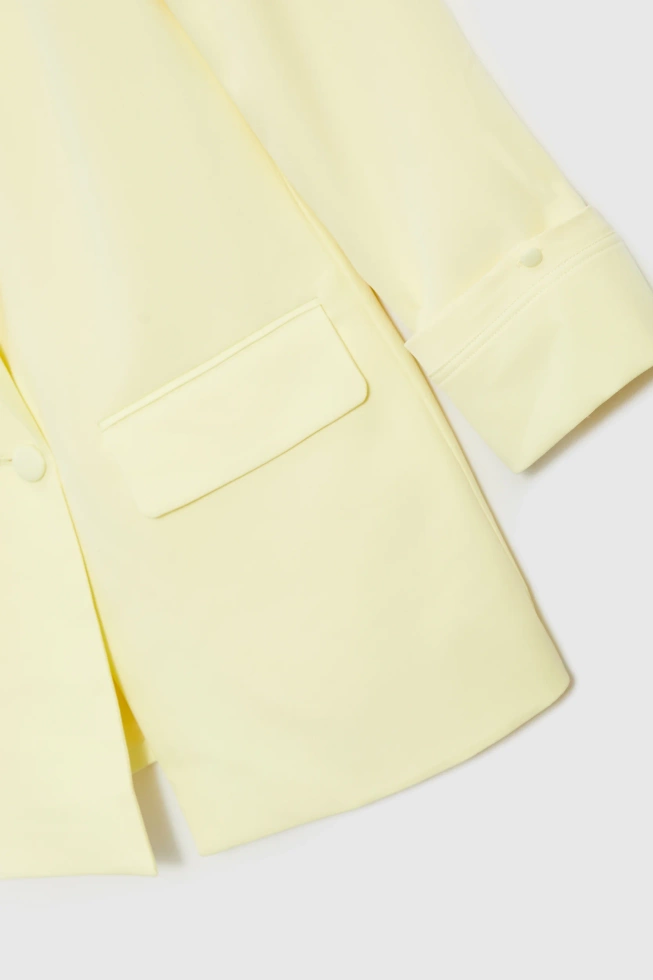 Marynarka z podwijanymi rękawami żółta