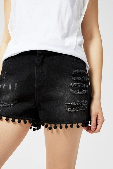 Szorty jeansowe typu high waist