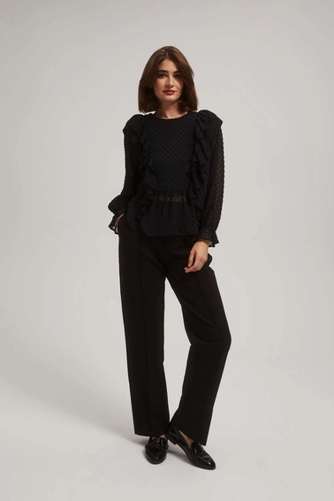 Spodnie w kant czarne