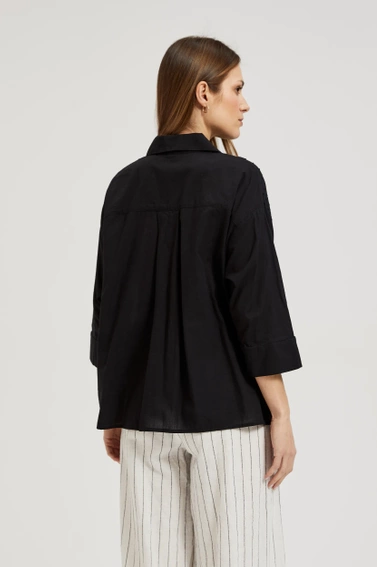 Koszula oversize zapinana na guziki czarna