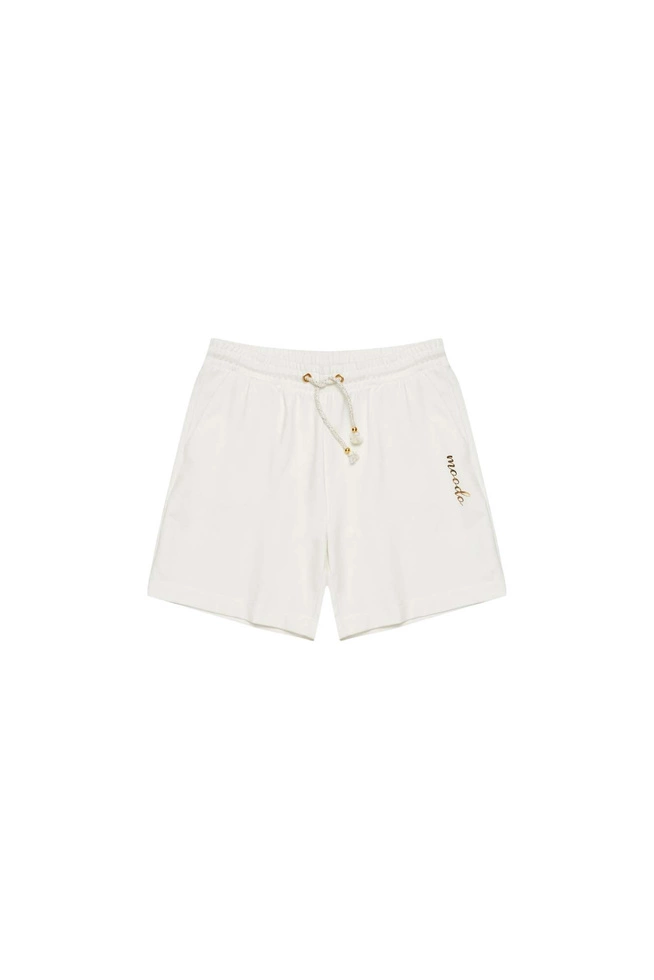 Szorty dresowe z kieszeniami perłowe