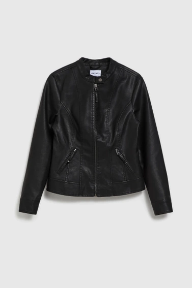 Kurtka z ekoskóry czarna